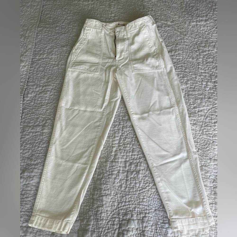 Madewell white linen pants